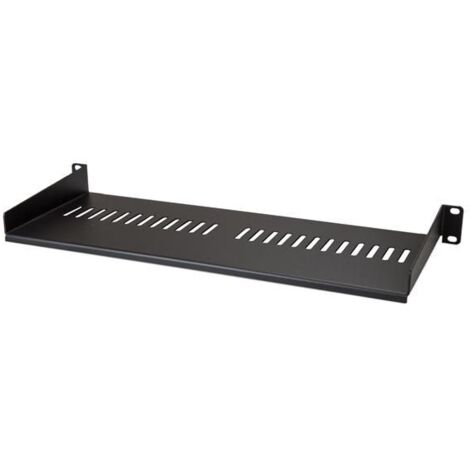 StarTech.com Vented 1U Rack Shelf - 7 in. Deep - Rack - Regal - Schwarz - 1U - 17.8 cm (7) (CABSHELF1U7V) (1/5)