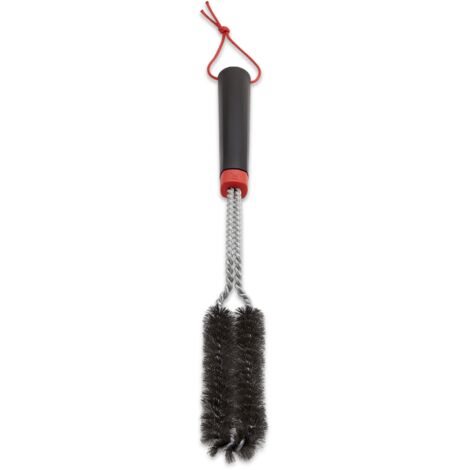 Weber Schmale Grillbürste O-Form, mit Edelstahlborsten für gusseiserne Oberflächen