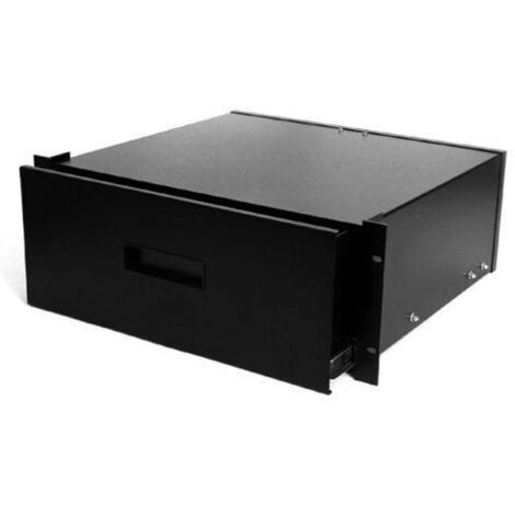 StarTech.com Tiroir de stockage en acier noir 4U pour racks et armoires 48 cm - Étagère - Noir - Acier - 25 kg - 4U - 402 mm (4UDRAWER) (1/3)