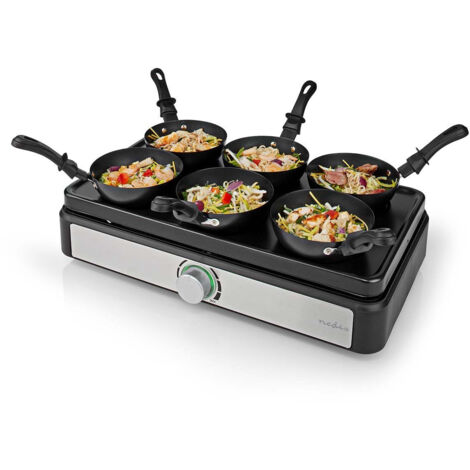 Party wok set grill 6 personen spatel temperatureinstellung antihaftbeschichtung rechteckig (1/5)
