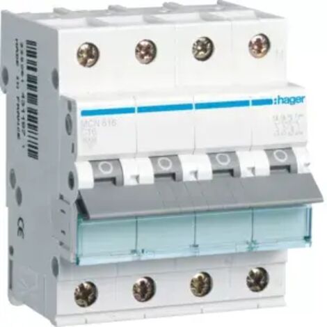 Hager LS-SCHALTER 3P+N 16A-C 6KA4PLE (MCN616)