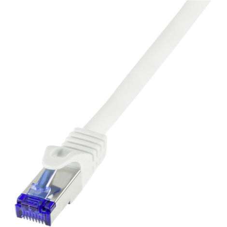 LogiLink C6A061S RJ45  CAT 6a S/FTP 3.00 m Weiß  1 St. (1/5)