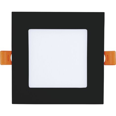 Led Spot - Einbaustrahler 9W 3000K warmweiß ohne Led-Punkte - Led Deckenspot 120x120mm, schwarz 230V (1/5)