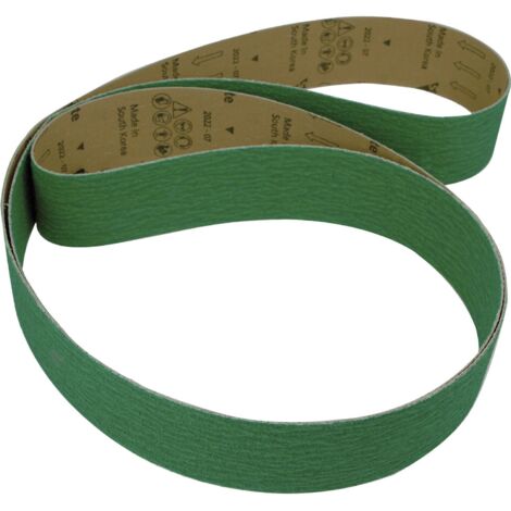 Sia Schleifband Set 75 x 2000 Korn 80 - Schleifpapier für Metall, grün - 10 Stück (1/2)