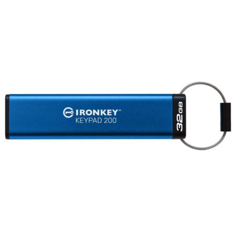 KINGSTON 32 GB IronKey Keypad 200, FIPS 140-3 Lvl 3 (ausstehend) AES-256-verschlüsselt (1/5)