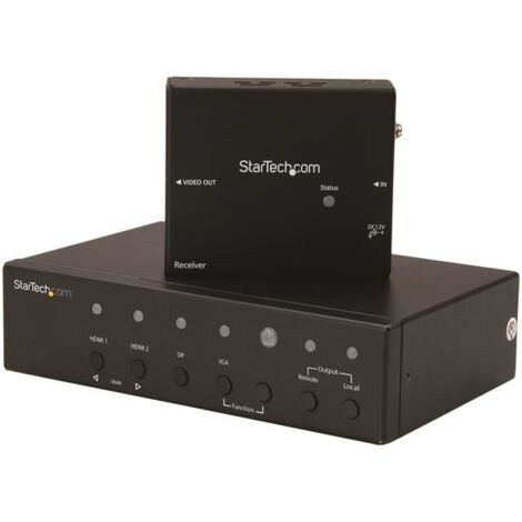 StarTech.com Multi-Input HDBaseT Extender mit eingebautem Switch - DisplayPort, VGA und HDMI over CAT5 oder CAT6 - bis zu 4K (1/5)