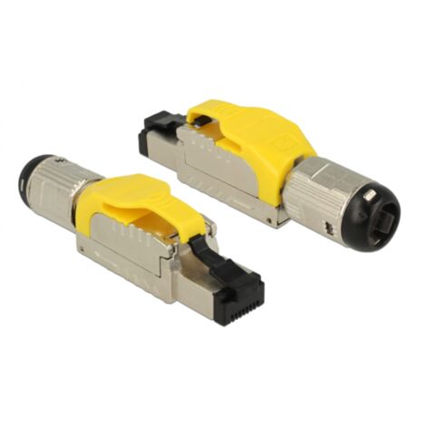 DeLOCK RJ45 Stecker feldkonfektionierbar Cat.6A Metall, gelb (1/3)