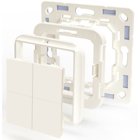 SHELLY Wandtaster-Adapter 232792 , 4-fach, weiß (1/2)