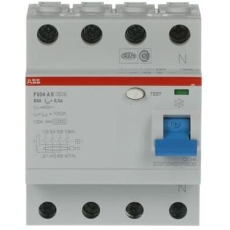 ABB F204AS-63/0,3 SELEKTIVER FI-Schalter 4Pol. 63A 300mA-'1000229'
