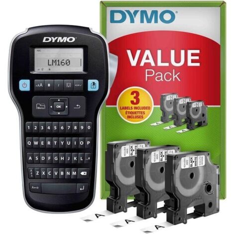 DYMO LabelManager LM160 Etikettendrucker Thermotransfer Kabellos D1 QWERTY +3xS0720530 (1/5)