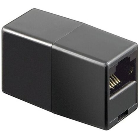 goobay 50260 - Modular Adapter mit zwei Modularbuchsen 8-8, schwarz (1/5)