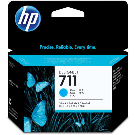 HP 711 3er-Pack Cyan DesignJet Tintenpatronen, 29 ml