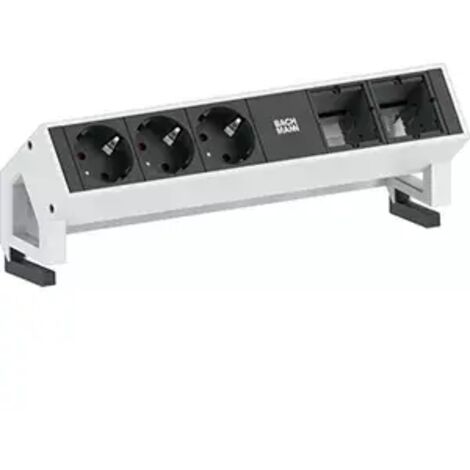 Bachmann DESK2 3xCEE7/3 2xCM Strom 0,2m GST18 Inox lackiert 902.401 (1/2)