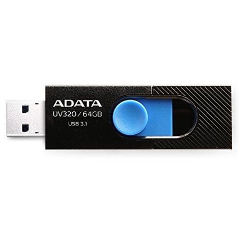 ADATA Pendrive UV320 64 GB USB 3.1 – Schwarz und Blau (1/5)