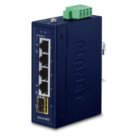 Switch PLANET IGS-510TF (4X 1GB BASE-T, 1X 1GB SFP) (1/3)