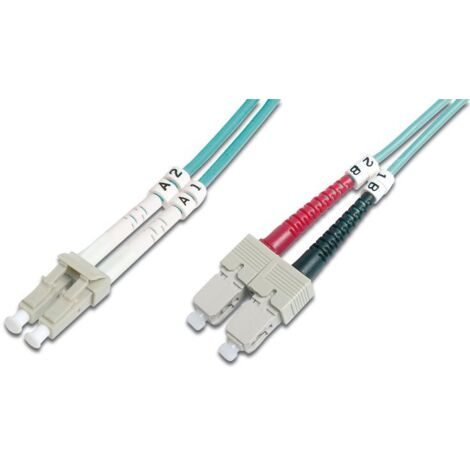 DIGITUS LWL Patchkabel LC - SC 1.00m Multimode Duplex OM3 (DK-2532-01/3) (1/4)