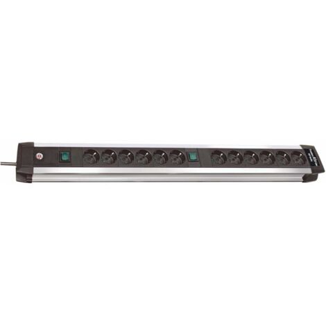 Steckdosenleiste Premium Alu Line 16 A 230 V Steckd.12 3m H05VV-F 3x1,5 mm²