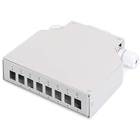 DIGITUS Hutschienen Spleißbox für 8 LC/DX Kupplungen (1/5)