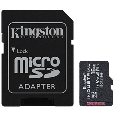 Kingston UHS-I 16 GB Industrielle microSDHC/SDXC-Karte Flash-Speicherklasse Klasse 10, UHS-I, U3, V30, A1 SD-Adapter (1/3)