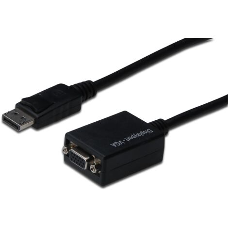 Grafikkarte ASSMANN DisplayPort, DP zu VGA, QXGA 60Hz, 2048 x 1536 Pixel, schwarz (1/4)