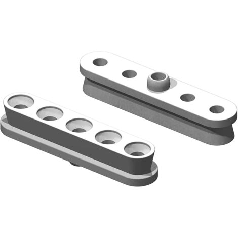 Keilverbinder Langhülse mit Zentrierstift, Kunststoff weiß