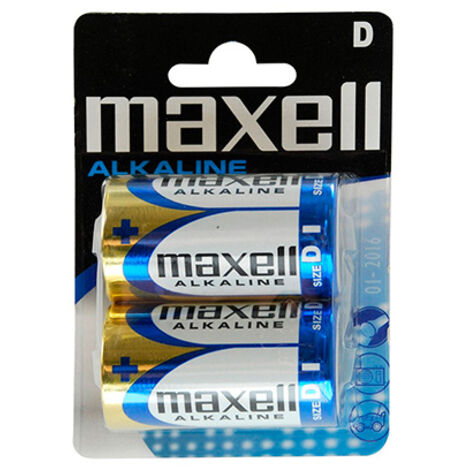 Blisterpackung mit 2 Maxell-Alkalibatterien LR20 (1/2)