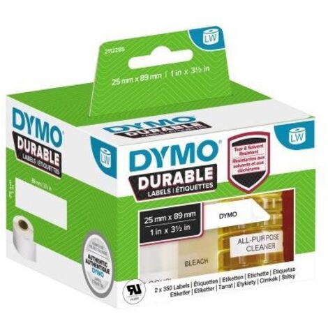 DYMO LW-Kunststoff-Etiketten, 2 Rollen a 350 Etiketten (2112285) (1/4)