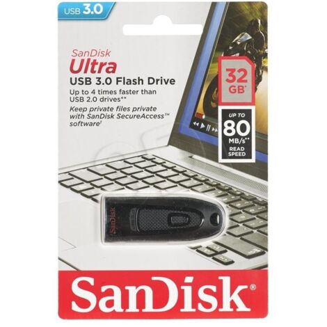 SanDisk Ultra USB-Stick 32 GB USB Typ-A 3.2 Gen 1 (3.1 Gen 1) Schwarz