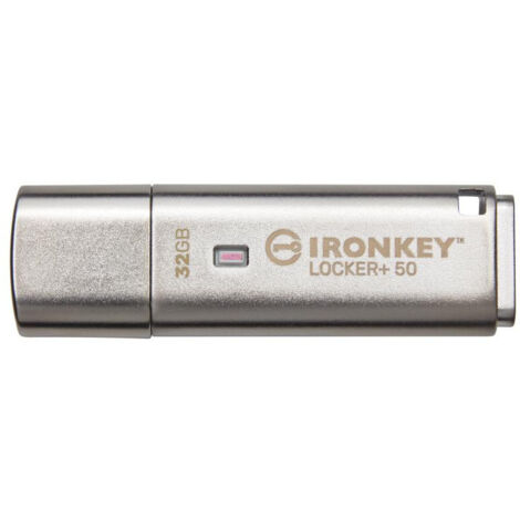 Kingston Technology IronKey Locker+ 50 USB-Stick USB Typ-A 3.2 Gen 1 (3.1 Gen 1) Silber (1/5)
