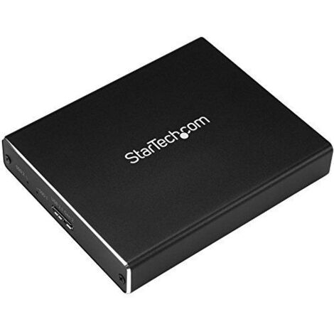 StarTech.com SM22BU31C3R Speicherlaufwerksgehäuse SSD-Gehäuse Schwarz (1/5)