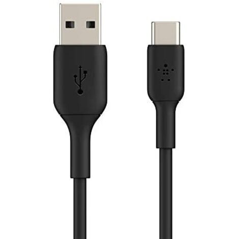 Belkin USB-C Boost Charge Kabel (USB-C zu USB-A Kabel, USB Type-C Kabel für iPad Pro, Nintendo Switch, Pixel, Samsung Geräte und andere, 1 m), schwarz (1/5)