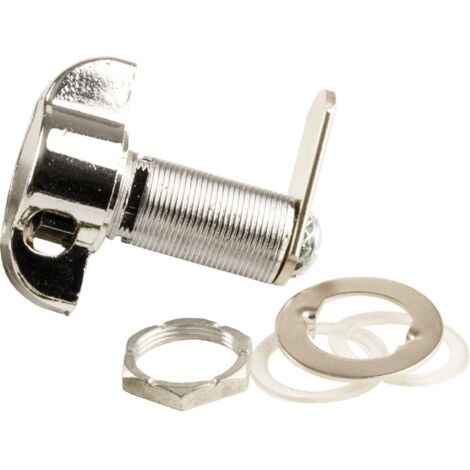 Spindschloss 300 rechts – Zamak verchromt – Vorgerichtet für Vorhangschlösser Ø 6-7 mm – Türstärke bis 19 mm – Siso (1/5)