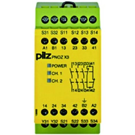 Sicherheitsrelais Pilz PNOZ X3 230V AC 24V DC kompakt (1/5)