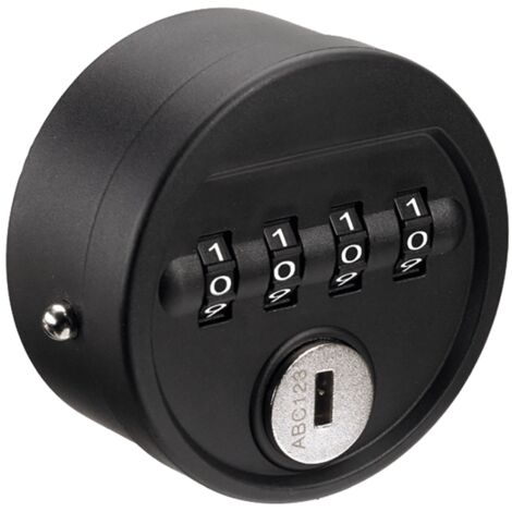 Hettich MB-Zahlenschloss, mit Fixcode, 60 9277854, Kunststoff/Zink schwarz, rechts/links (1/2)