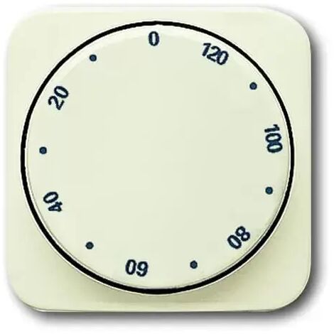 Busch-Jaeger Zentralscheibe mit Aufdruck 10 ... 120 min für Zeitschaltuhr, Drehknopf weiß - Busch-Duro 2000® SI (1771-212-102), 2CKA001753A6208 (1/2)