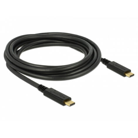 DELOCK Kabel USB C  C E-Marker 5A 3.0m schwarz (83325) (1/2)