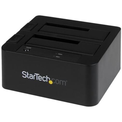 StarTech.com SDOCK2U33EB Speicherlaufwerk-Docking-Station USB 3.2 Gen 1 (3.1 Gen 1) Type-B Schwarz (1/5)