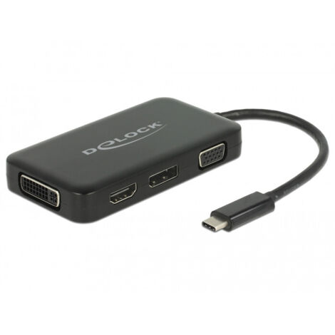 delock 63929 USB-C Videoadapter Schwarz 4K 60Hz (1/2)