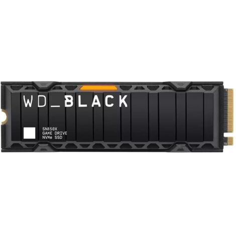 WD Black SN850X 1 TB M.2 2280 PCIe NVMe SSD (7300/6300 MB/s) WDS100T2XHE mit Kühlkörper