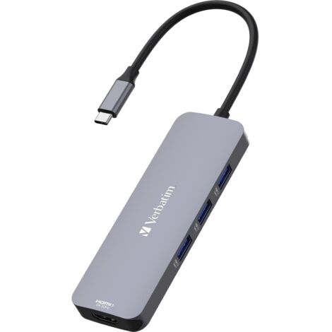 Verbatim CMH-08 USB Typ-C 5000 Mbit/s Silber (1/5)
