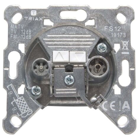 2-fach Durchgangsdose AD: 12 dB 5-1000 MHz, TV+RF 306292 (1/4)
