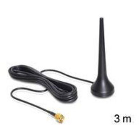 DELOCK GSM-Antenne SMA 2,0dBi Standfuß 3.00m Quadband (88690) (1/2)