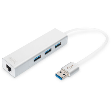 Digitus USB 3.0 3-Port Hub & Gigabit LAN-Adapter (1/4)
