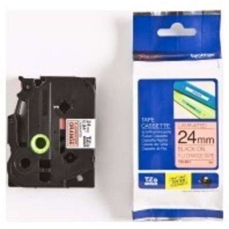 brother Beschriftungsband TZEB51, 24mm, schwarz Druck/signalorange Unterl. (1/2)