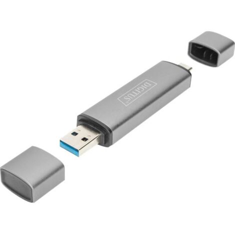 Digitus DA-70886 Kartenleser USB 3.2 Gen 1 (3.1 Gen 1) Type-A/Type-C Aluminium (1/5)