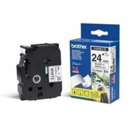 brother Beschriftungsband TZEFX651, 24mm, schwarz Druck/gelb Unterl., flexibel (1/3)