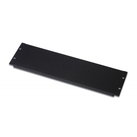 DIGITUS 19\" Blindabdeckplatte 3HE, Blende für Netzwerk- & Serverschränke, inkl. Befestigungsmaterial, Stahlblech, pulverbeschichtet, Schwarz (1/4)
