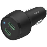Hama Car Charger 45W USB Ladegerät 45 W 2x USB-C® USB PD Schwarz KFZ, LKW
