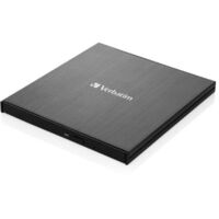 VERBATIM Laufwerk extern Verbatim Slimline DVD 145 x 11 x 133 mm (B x H x T) USB 3.2 GEN 1 CD DVD M-DiscArchivmedien Windows® Mac universell inkl. USB-C/USB-A Kabel USB-A/USB-C Adapter Kurzinstallatio