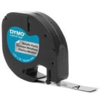 Dymo Letratag Band Metall silber 12 mm x 4 m